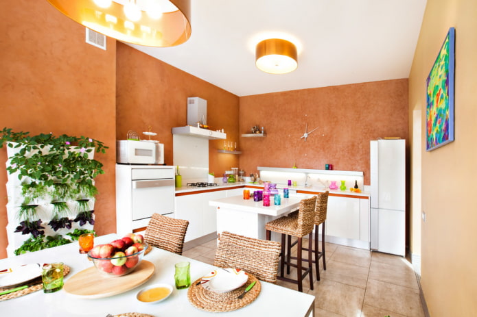 Farbgebung der Küche im mediterranen Stil