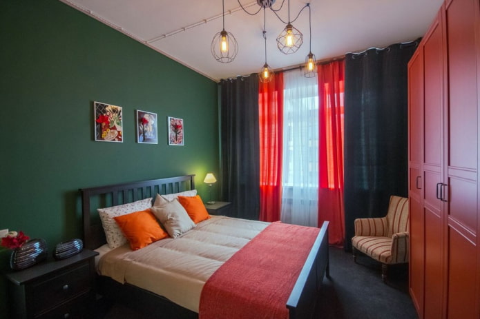 Farbgebung des Schlafzimmers im mediterranen Stil