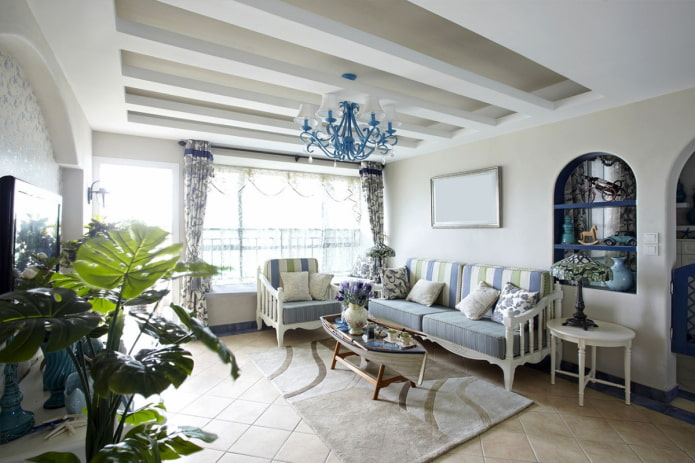 living room in Mediterranean style