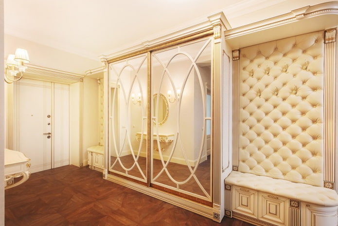 Classic style wardrobe in the hall