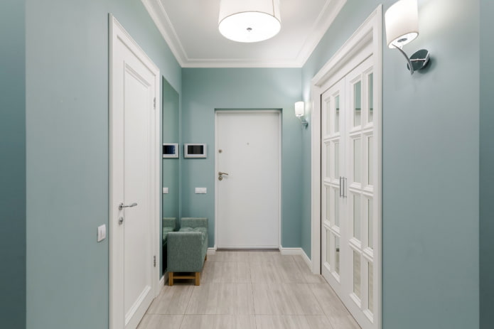 hallway design in light colors