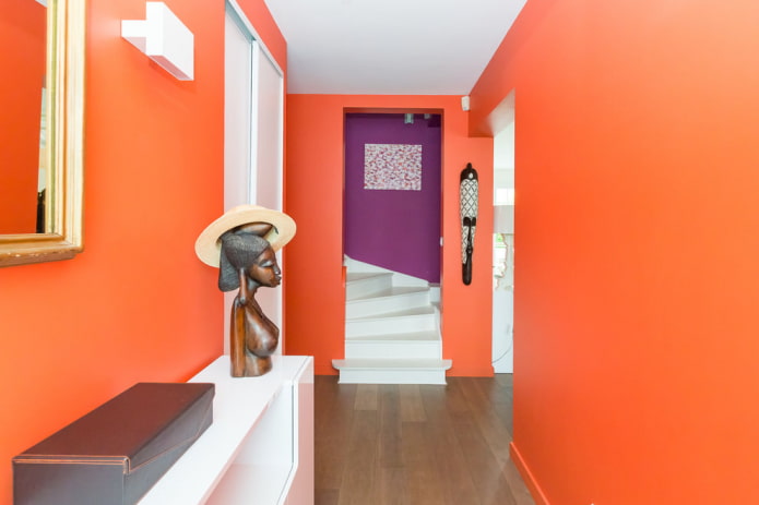 hallway design in bright colors