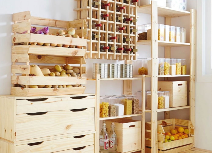 shelves made of wood