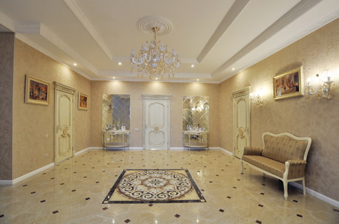 design of a classic hallway in the house