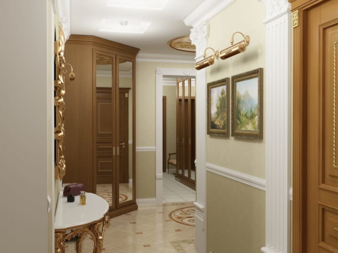 small hallway in classic style