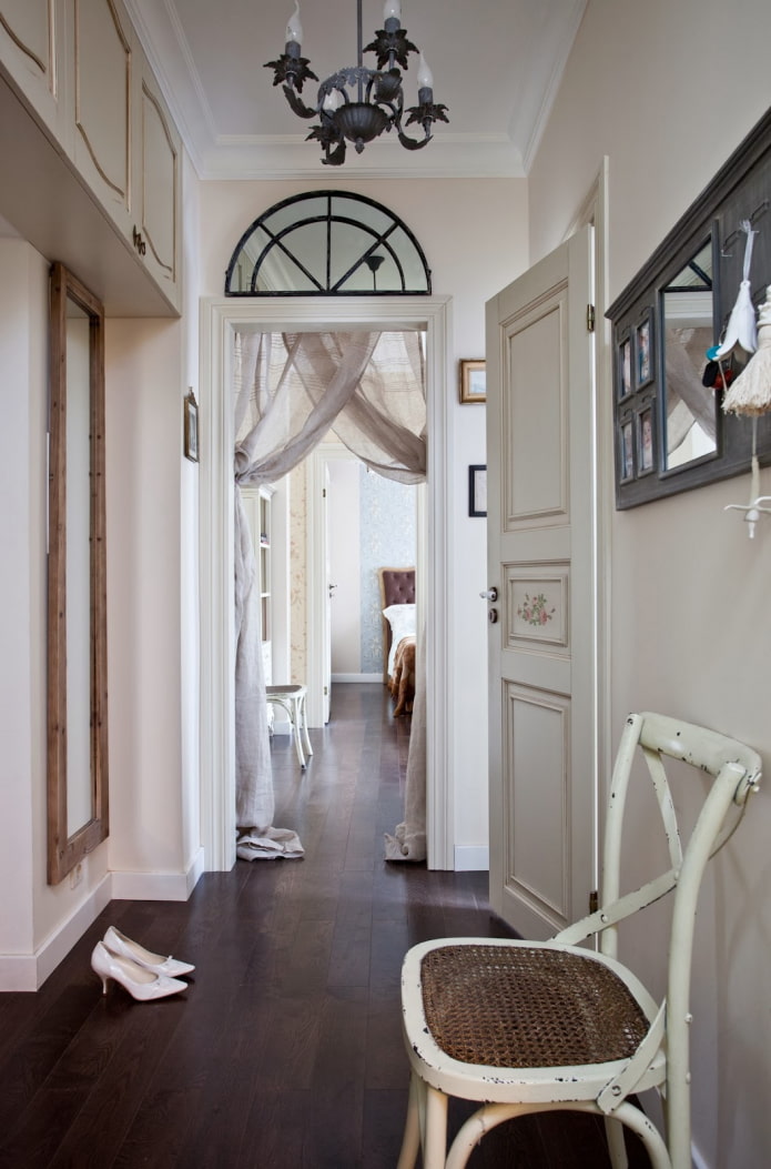interior design corridor in provence style