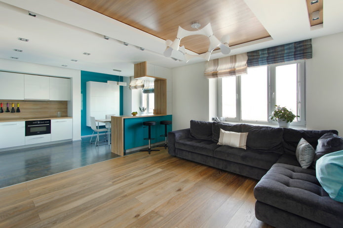 a konyha-nappali kialakítása a minimalizmus stílusában