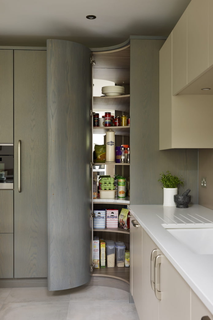 pantry in the interior of the kitchen