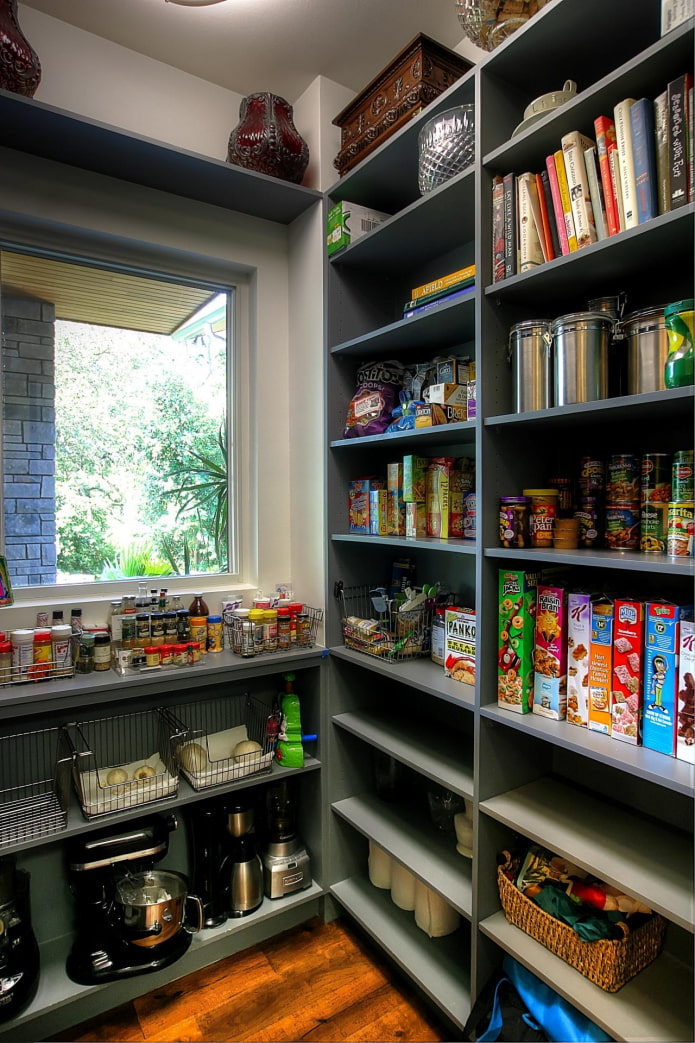 pantry design in the interior of the house