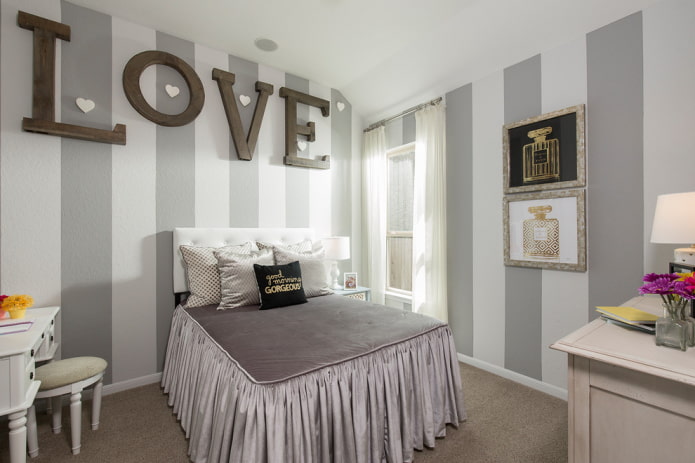 design of a white and gray children's room