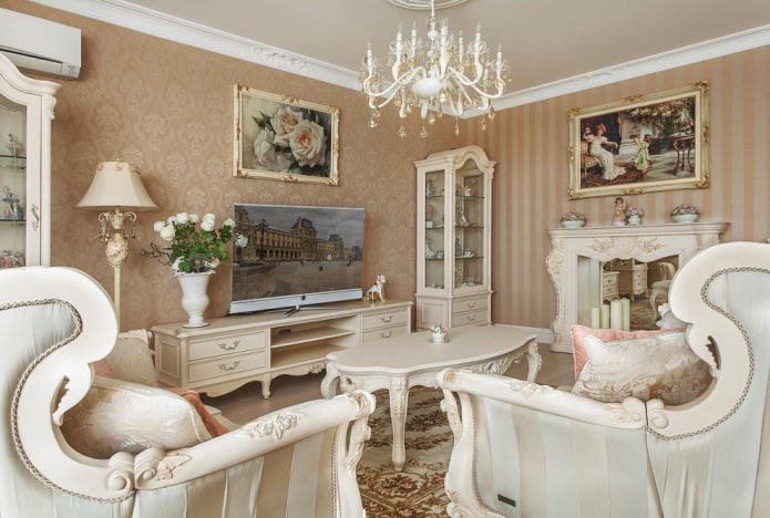 living room furnishings in classic style