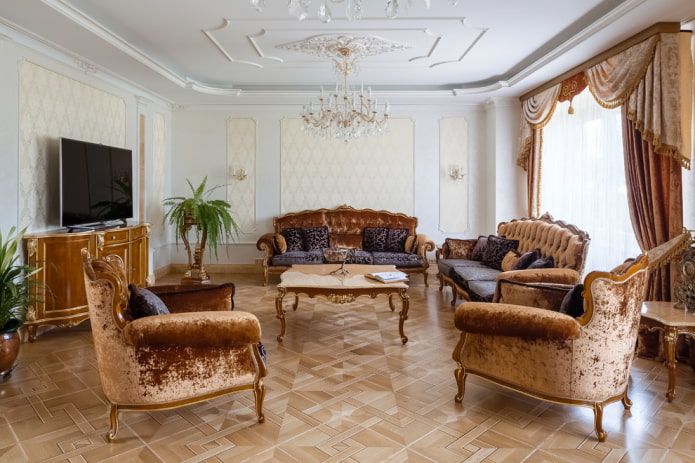 living room furnishings in classic style