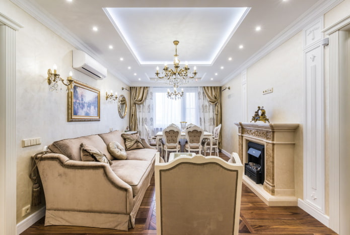 Wohnzimmergestaltung im klassischen Stil