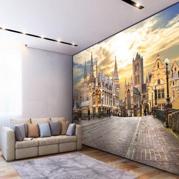 wall mural with the effect of expanding space