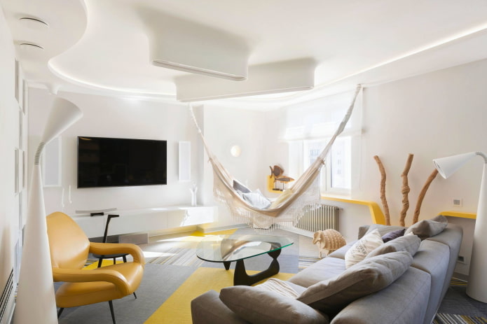 Living room with hammock