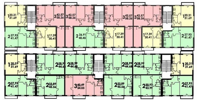 Plan eines typischen Bodens eines Hauses Serie 335