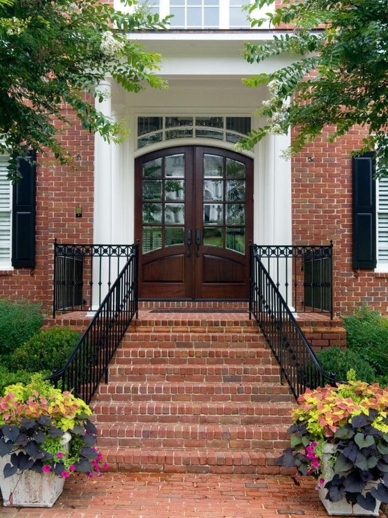 house with brick porch