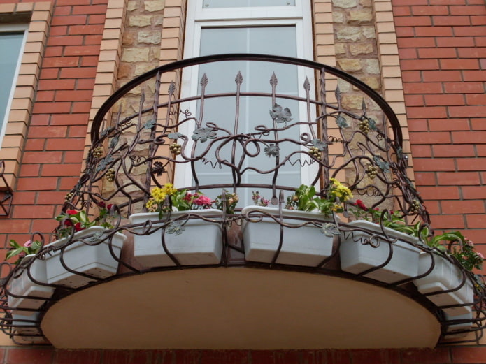 balcony design in a private house project