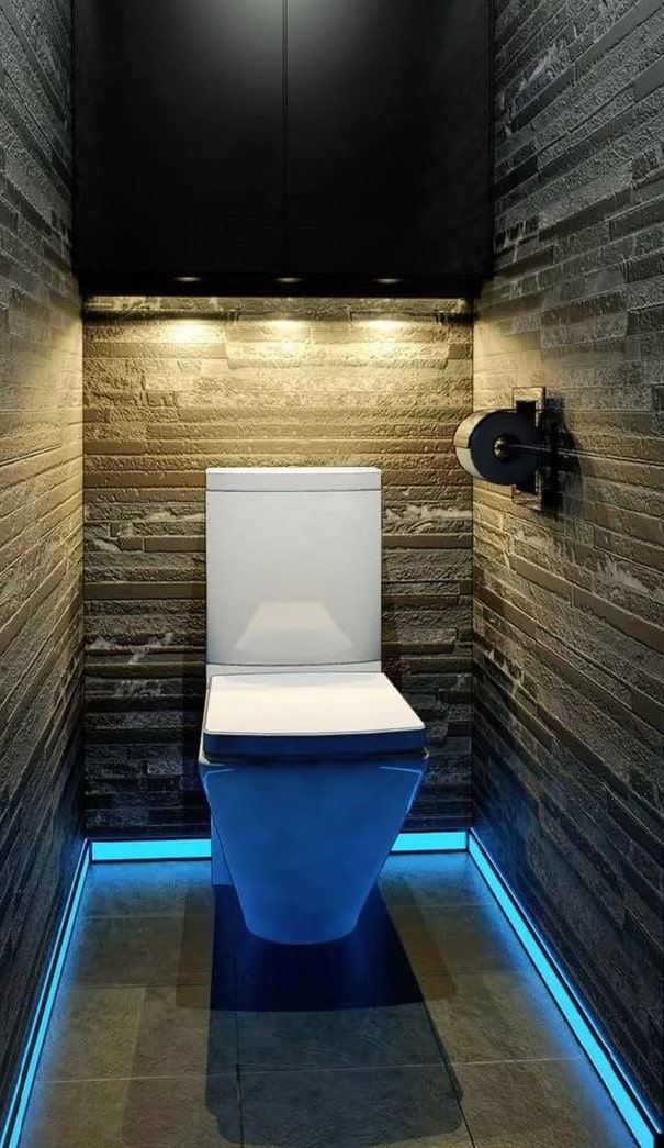 floor lighting in the interior of the toilet
