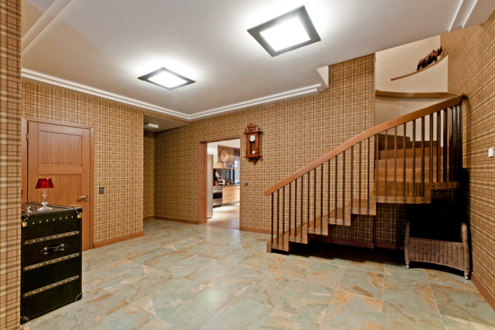 lighting in the corridor in the interior of the house