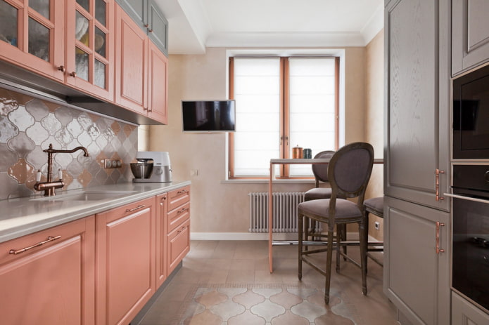 kitchen interior in light colors