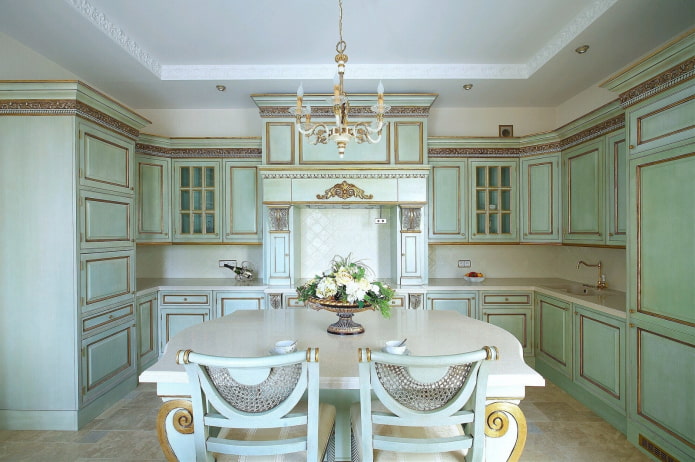 bright kitchen in classic style