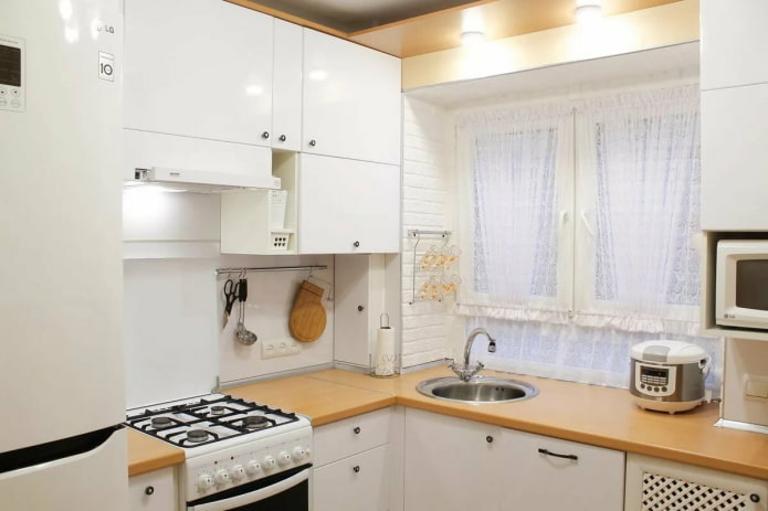 Kücheninnenraum mit einer Fläche von 6 Quadraten