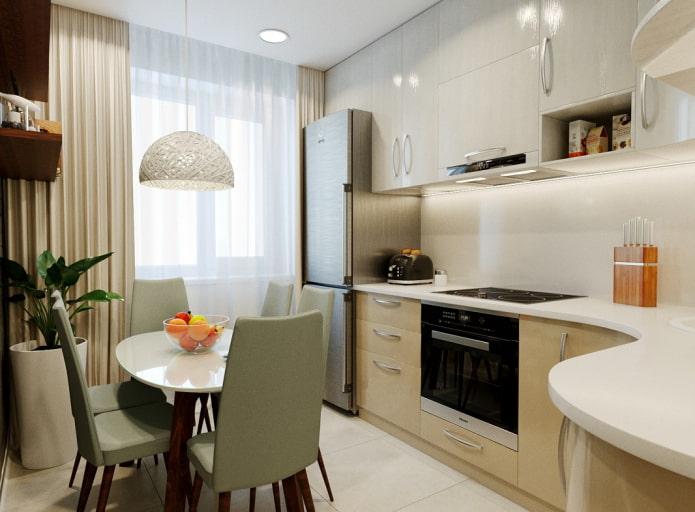 set in the kitchen with an area of ​​8 sq m