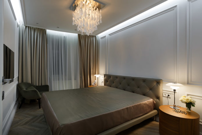 gray-brown bedroom design