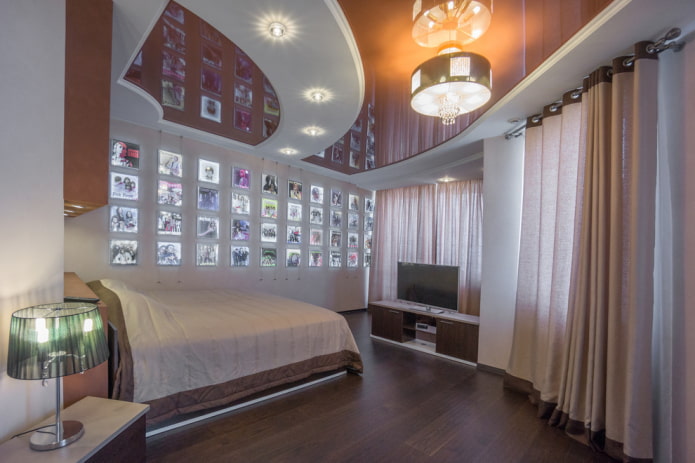 gray-brown bedroom design