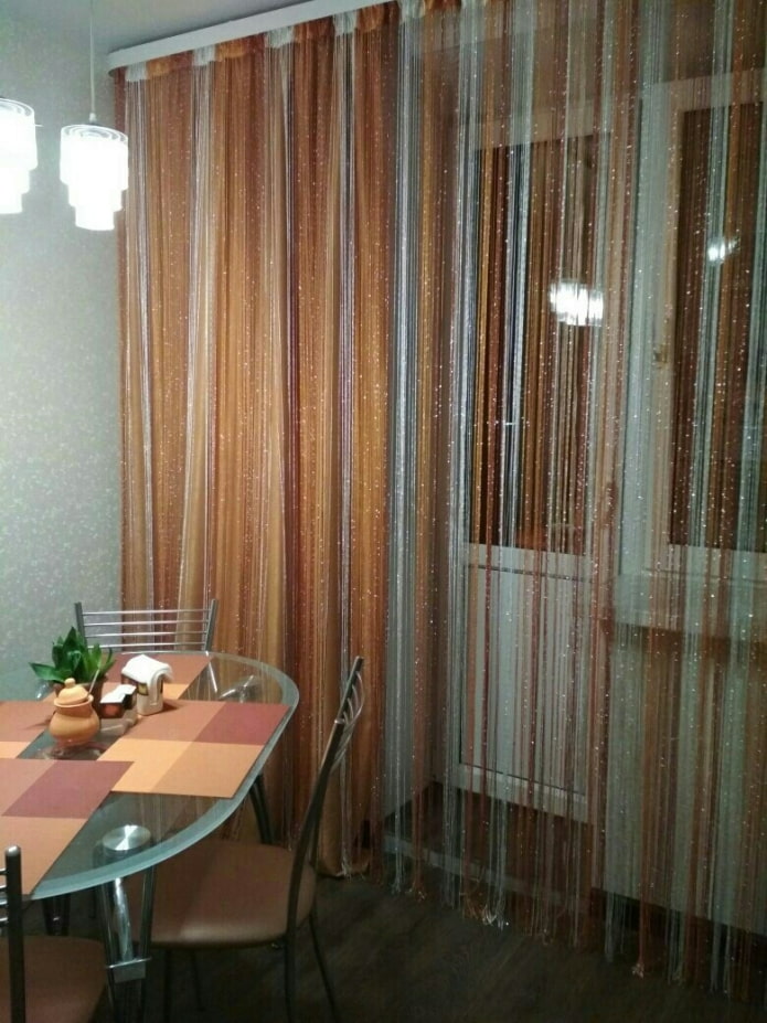 muslin in the interior of the kitchen