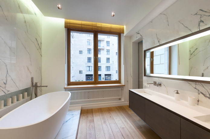 fürdőszoba dekoráció a minimalizmus stílusában