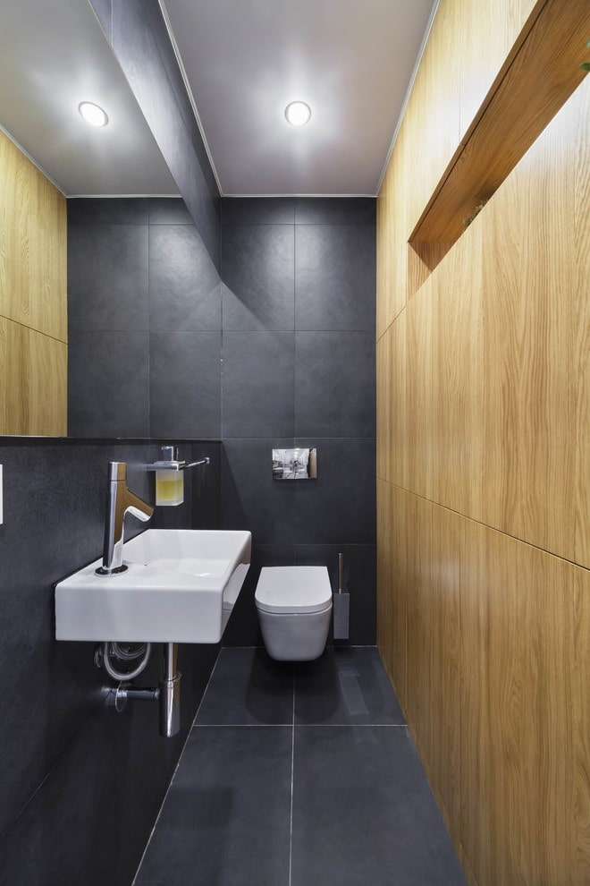 a WC belső tere a minimalizmus stílusában