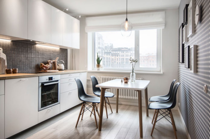kitchen of 10 sq. in Scandinavian style