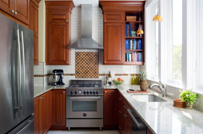 Farbschema des Kücheninnenraums mit einer Fläche von 5 m²