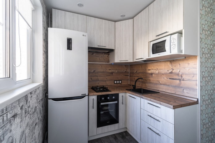 refrigerator in the kitchen with an area of ​​5 sq m