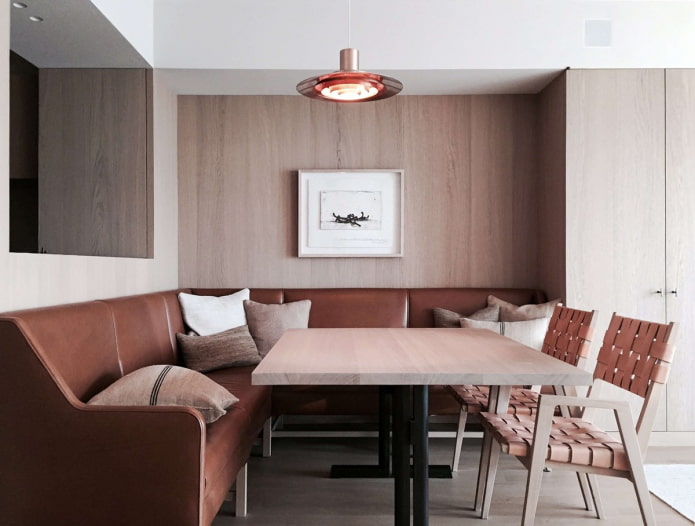 design of a furniture corner in the kitchen