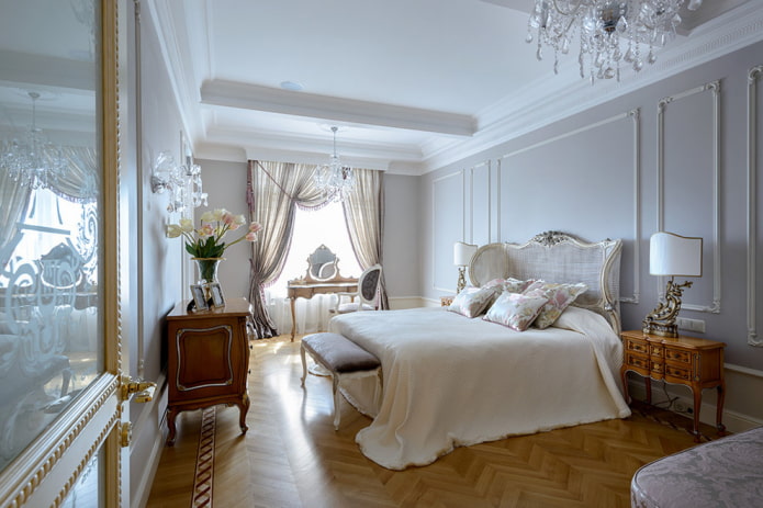 finishing the bedroom in a classic style