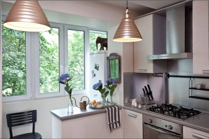 Küche kombiniert mit Balkon
