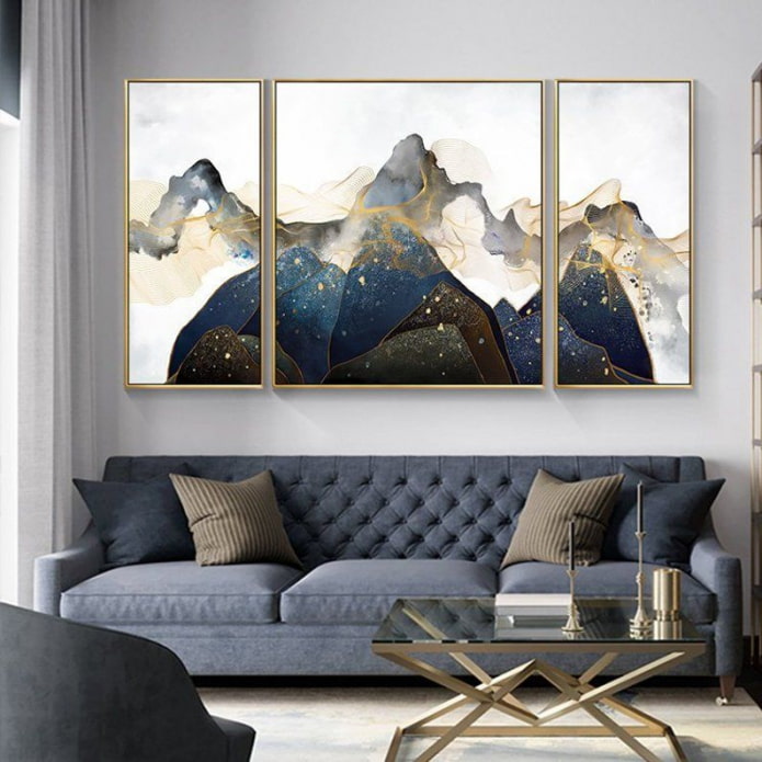 triptych mountain landscape