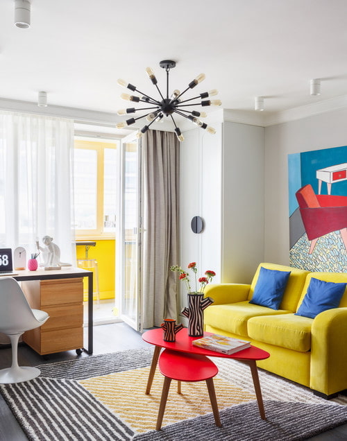 bright accents in the room