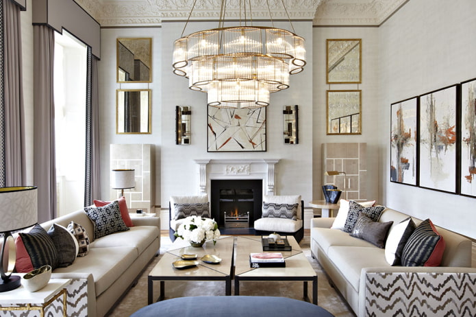 symmetrical living room