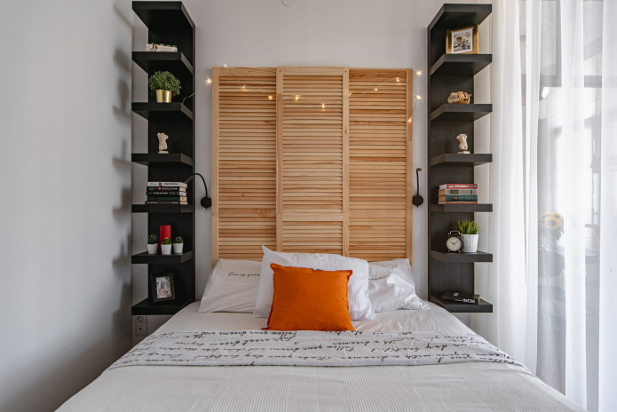 shelves in the bedroom