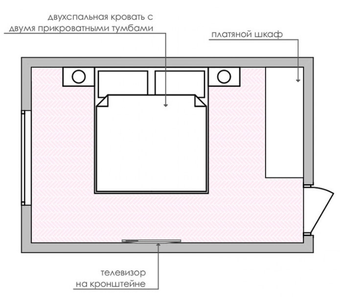 bedroom layout 12 sq.