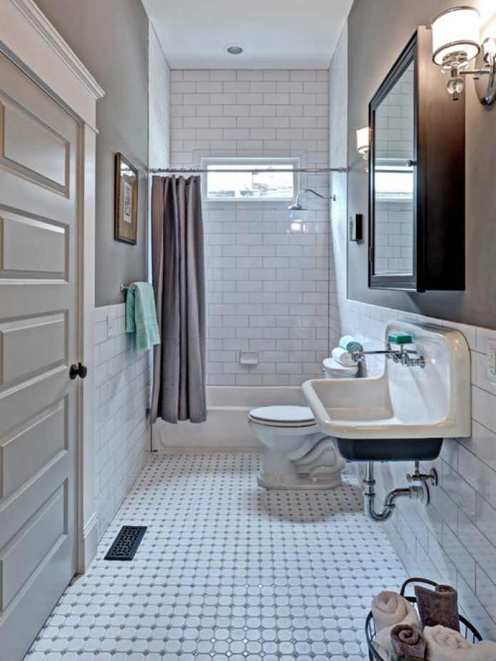 bathroom in gray tones