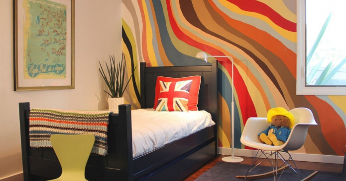 wall mural with abstract pattern