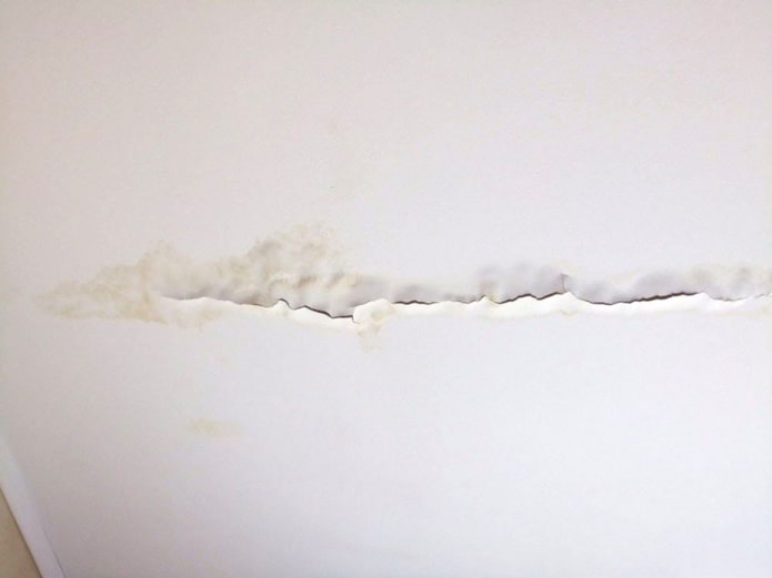 A crack in the ceiling