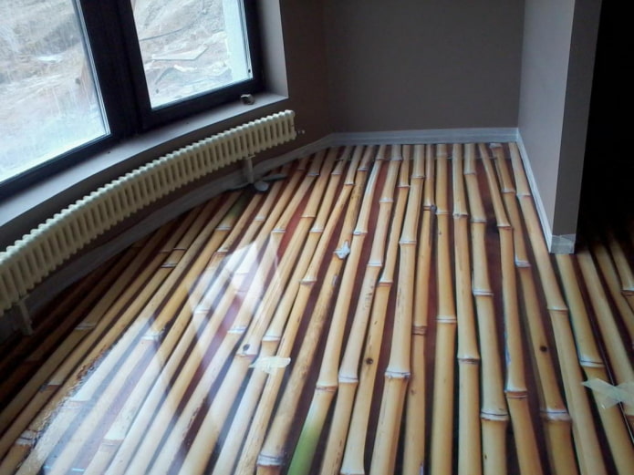 self-leveling floor bamboo