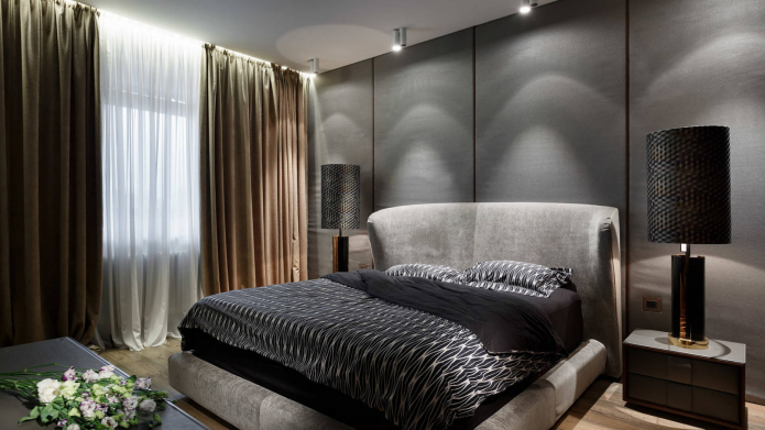 gray-beige bedroom