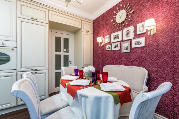 red walls in the kitchen